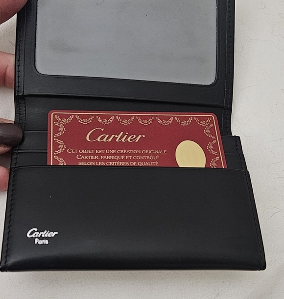 Cartier Handbags - New Cartier Black Leather Wallet /Card Case COA  L3000132 Unisex